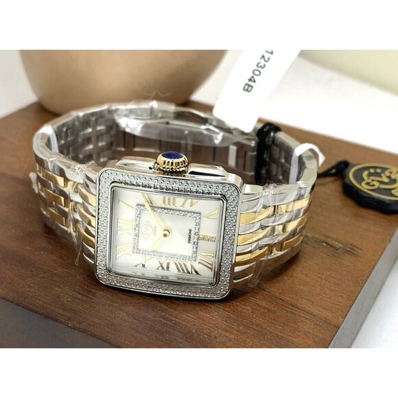 GV2 by Gevril Women's Watch 12304B Swiss Quartz Mother of Pearl Dial 2-Tone - Picture 7 of 13